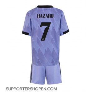 Real Madrid Eden Hazard #7 Bortatröja Barn 2022-23 Kortärmad (+ korta byxor)